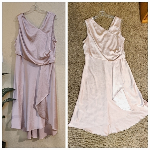 Taylor satin champaign color dress size 14P - Picture 7 of 15
